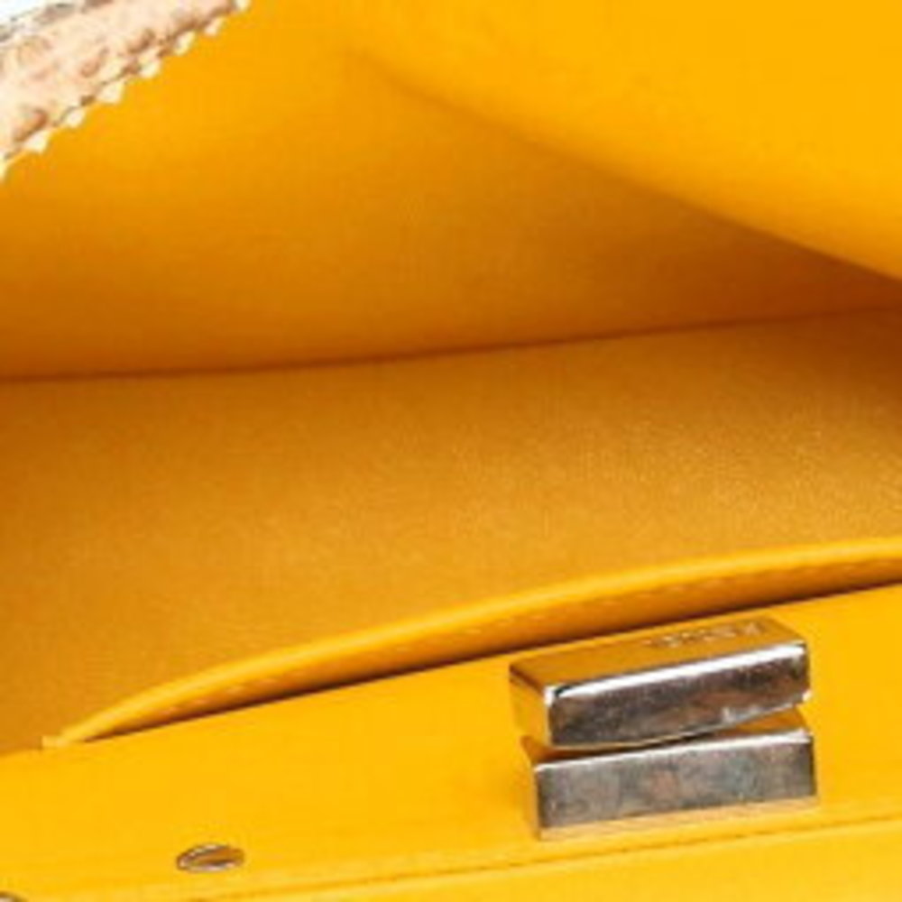 Fendi Peekaboo Python Leather Handbag Brown - image 3